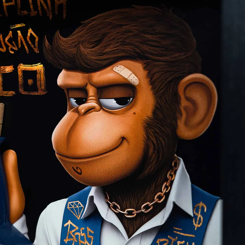 the konor whisky — escultura individual macaco em relevo