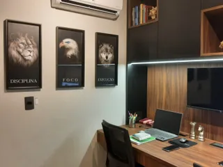 Quadro Disciplina, Execução e Foco 3 Peças na casa de jefersonwhipolito