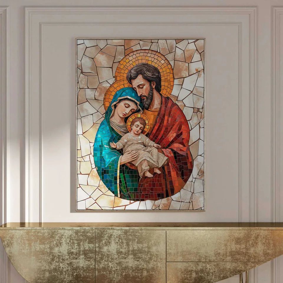 Quadro Sagrada Família Mosaico — foto 2