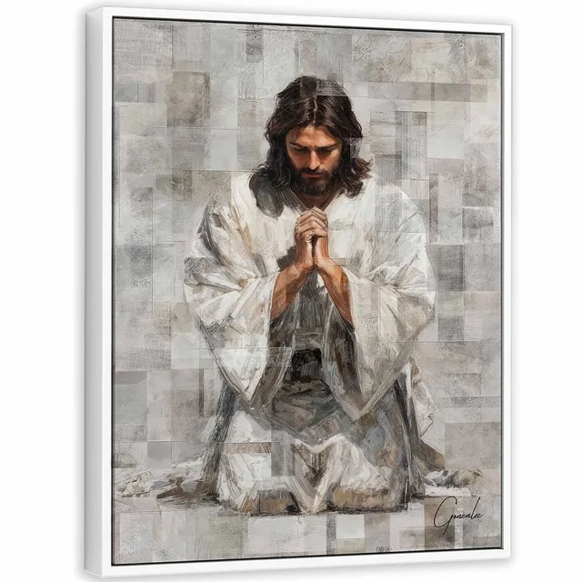 Quadro Jesus Grid Art Minimalista