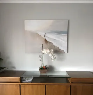 Quadro O Caminhar de Jesus - Coleção Minimalista na casa de Marcia Laguna