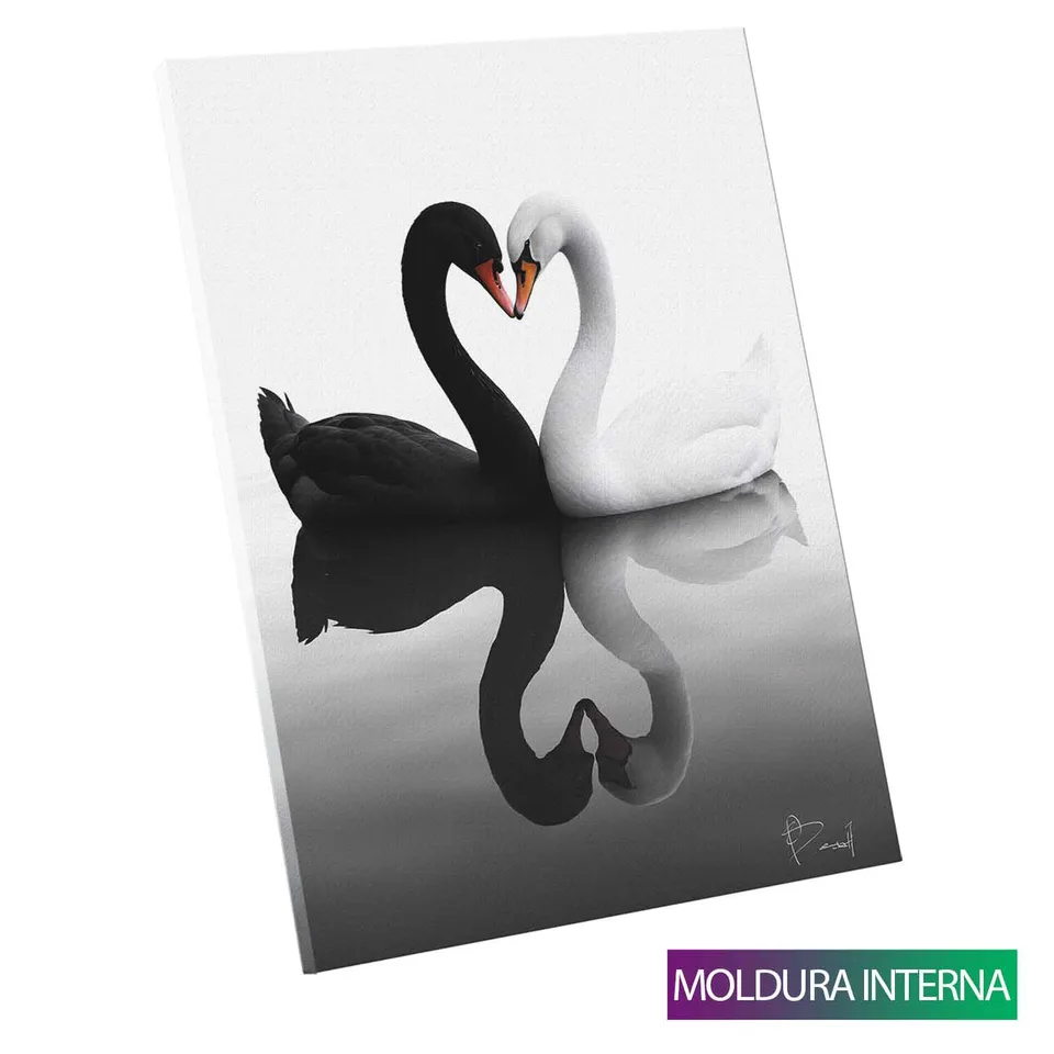 Quadro Cisnes Afetuosos — foto 12