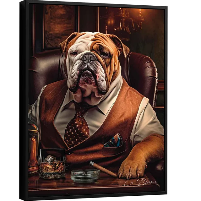 Quadro Bulldog Patrão - Escritório de Advocacia | QuadrosDecorativos.com