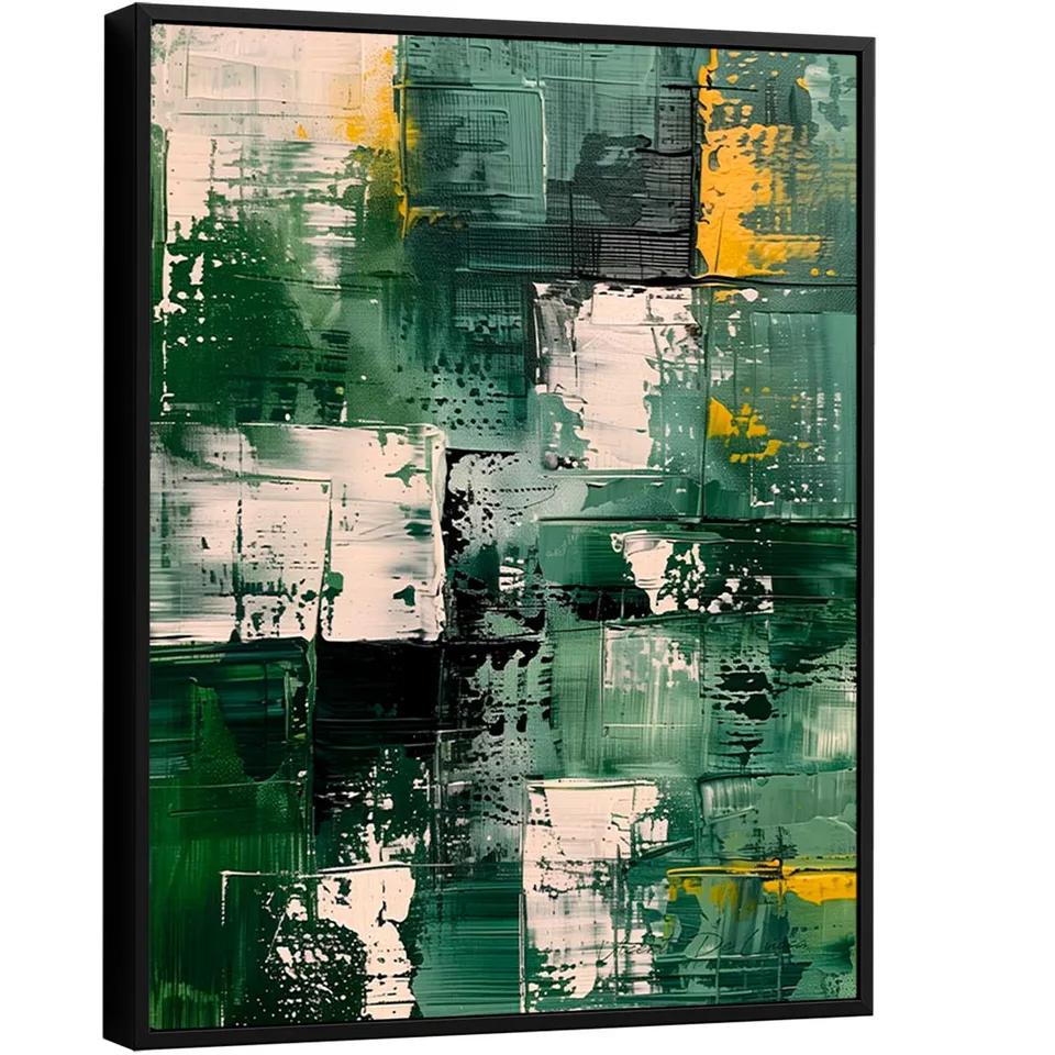 Quadro Abstrato Matiz Esmeralda