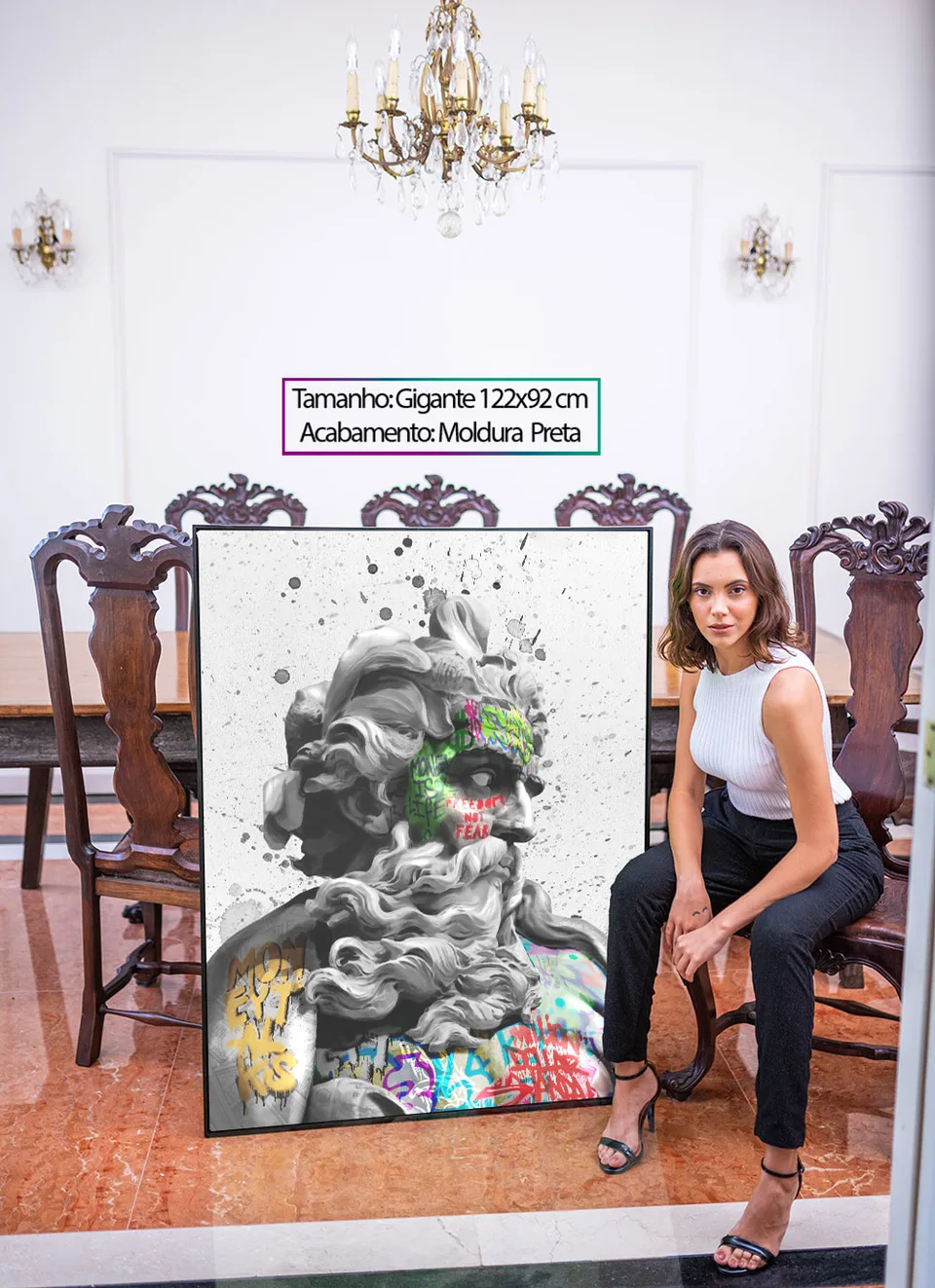 Quadro Zeus Grafite CRAIG
