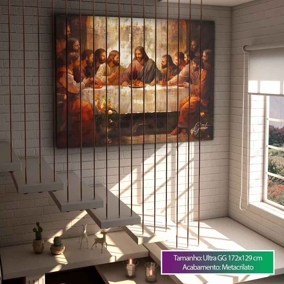 Quadro Santa Ceia Strati D'Arte — foto 5