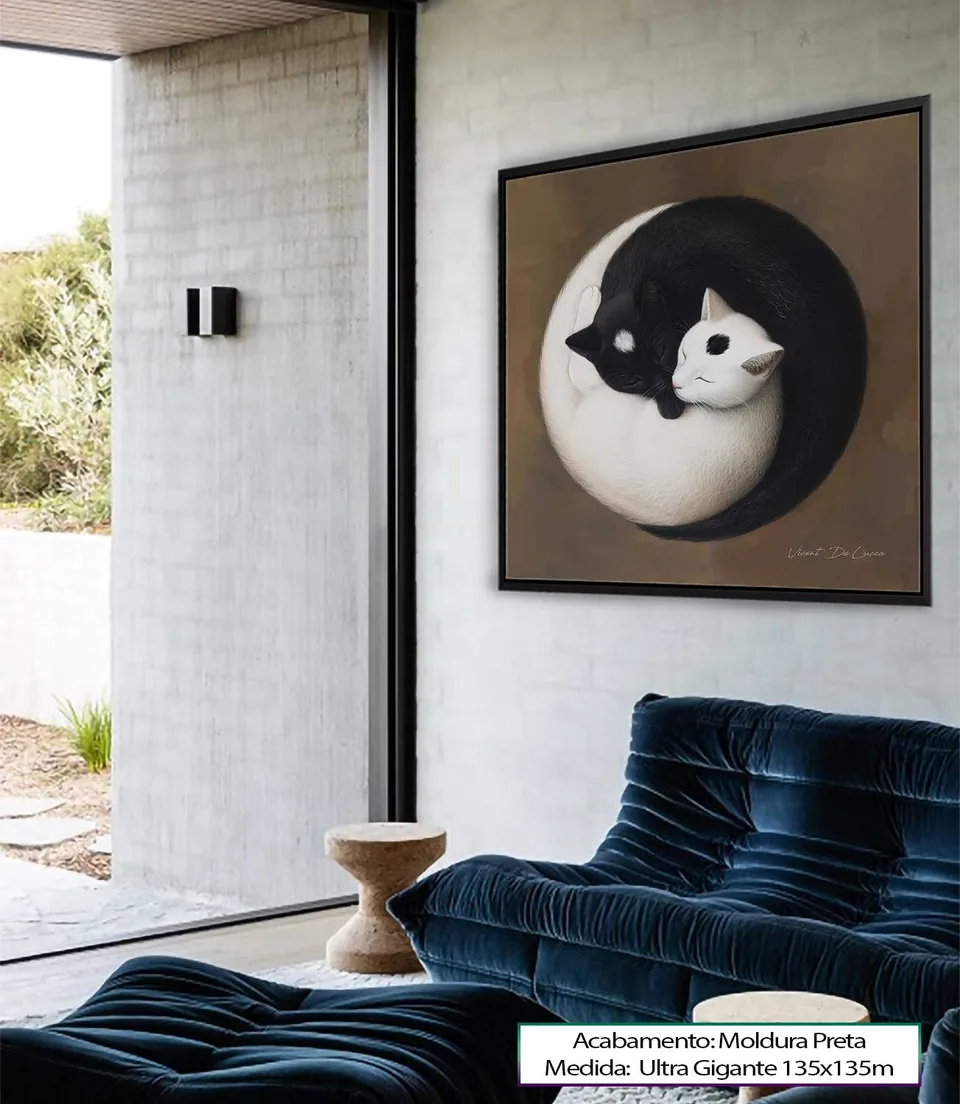 8827 Quadro Gatos Yin-Yang (8)