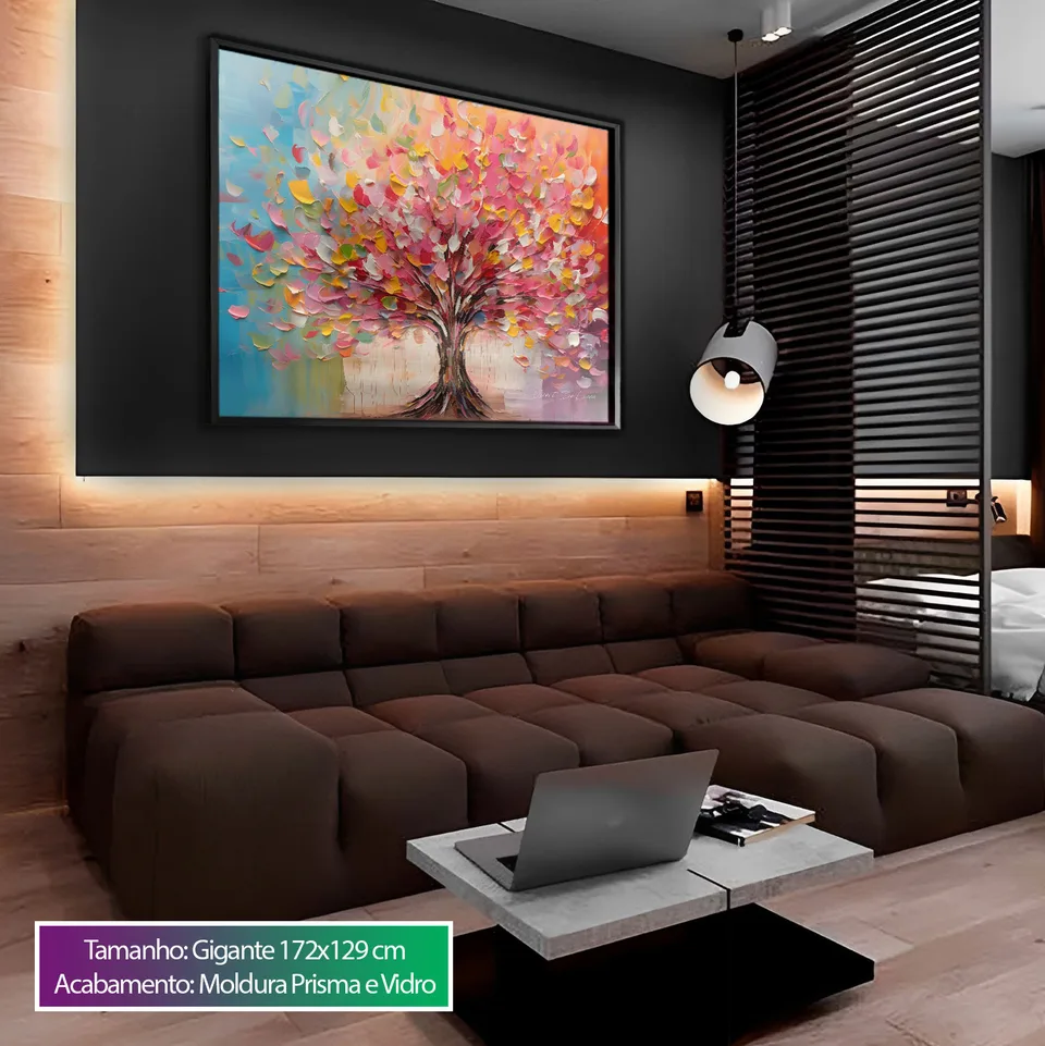 Quadro Árvore Explosão de Cores