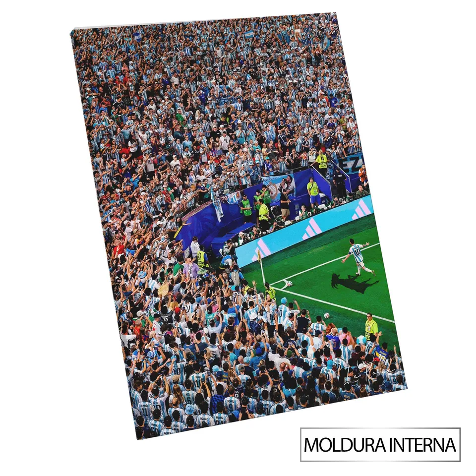 Quadro O GOAT da Argentina - Lionel Messi — Moldura Interna, Médio 64x48