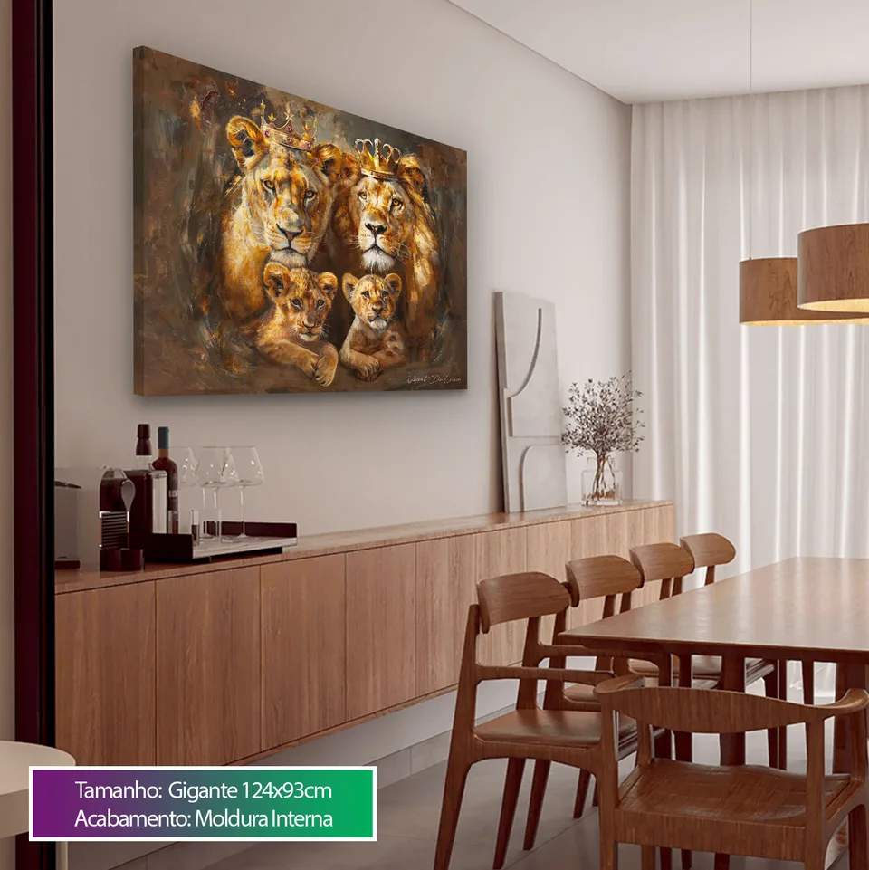 Quadro Família de Leões Imperiais — foto 6