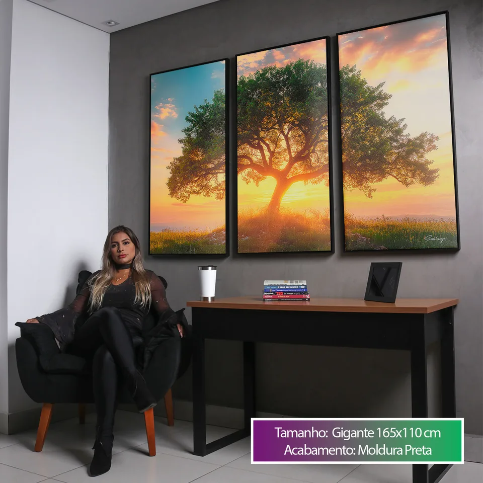 8958 Quadro Árvore ao Entardecer 3 Peças (7)