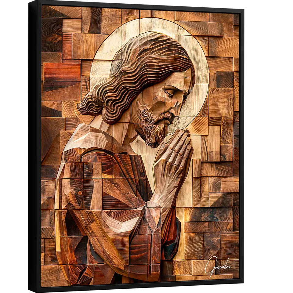 Quadro Jesus Madeiras Divinas - Quadros de Paisagem | QuadrosDecorativos.com