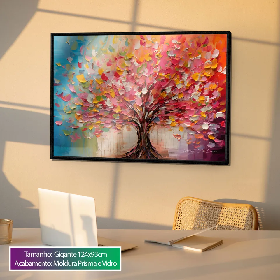 Quadro Árvore Explosão de Cores