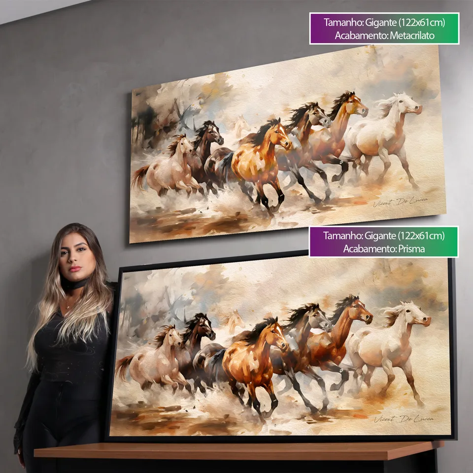 Quadro decorativo Cavalos Selvagens