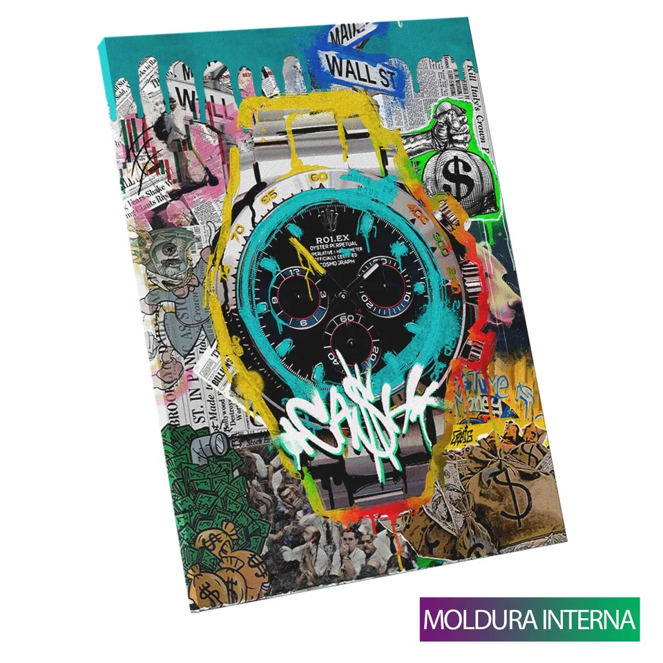 Quadro Relógio Grafite CRAIG — Moldura Interna, Médio 64x48