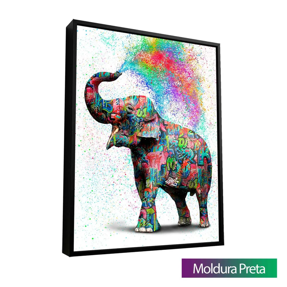 Quadro Elefante Colorido Grafite CRAIG — foto 12