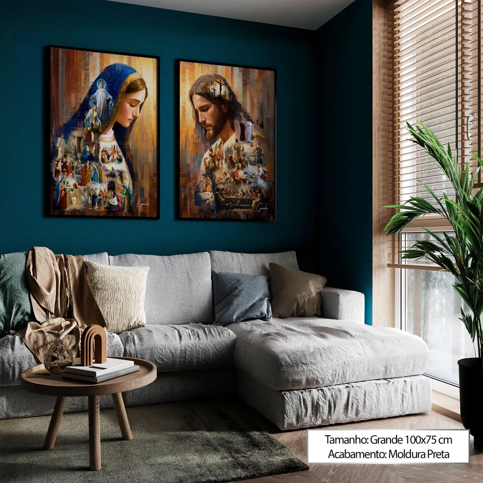Quadro O Legado de Jesus e Maria 2 Peças (10)
