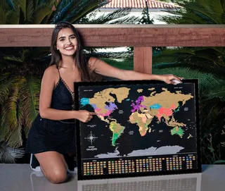 Quadro Mapa Mundi de Raspar Unlocked, de Unlocked — foto 12