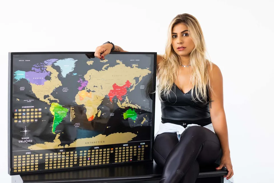 Quadro Mapa Mundi de Raspar Unlocked, de Unlocked — foto 16