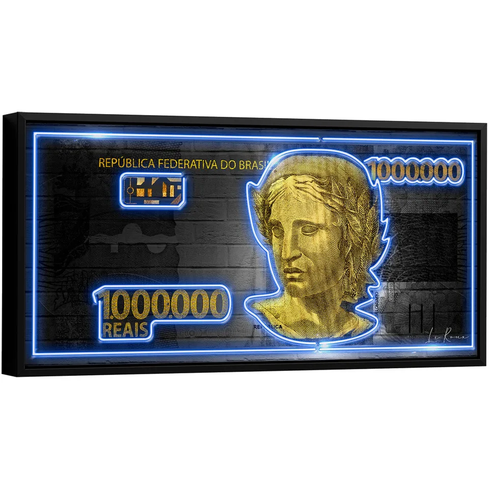 Quadro 1 Milhão de Reais Neon - Quadros Gangsters | QuadrosDecorativos.com
