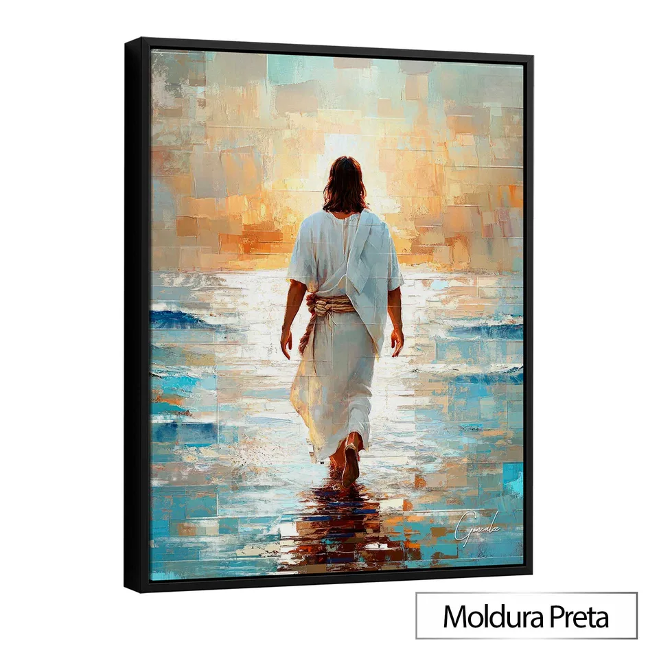 7074 Quadro Jesus Sobre as Águas Grid Art (3)