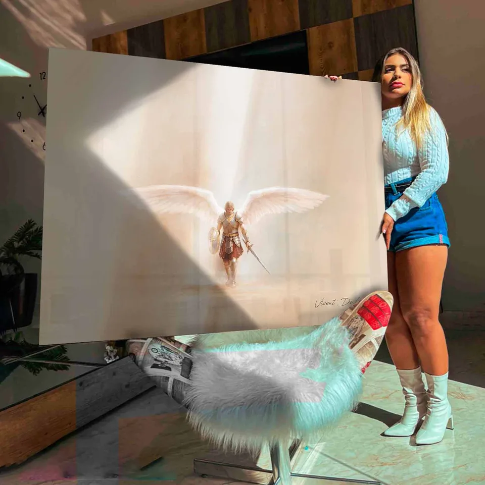 Quadro São Miguel Defensor Celestial - Coleção Minimalista — foto 3