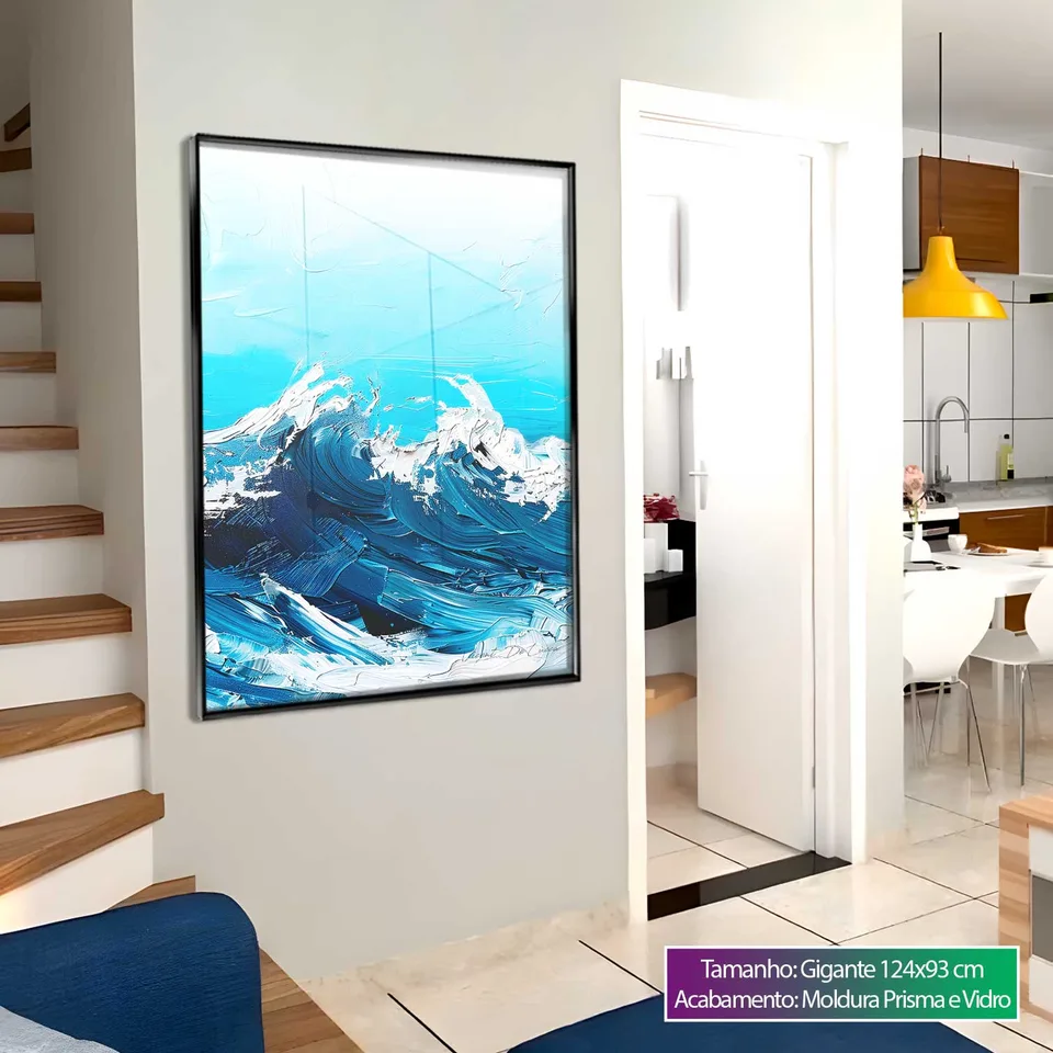 Quadro Abstrato Ondas Turbulentas — foto 4
