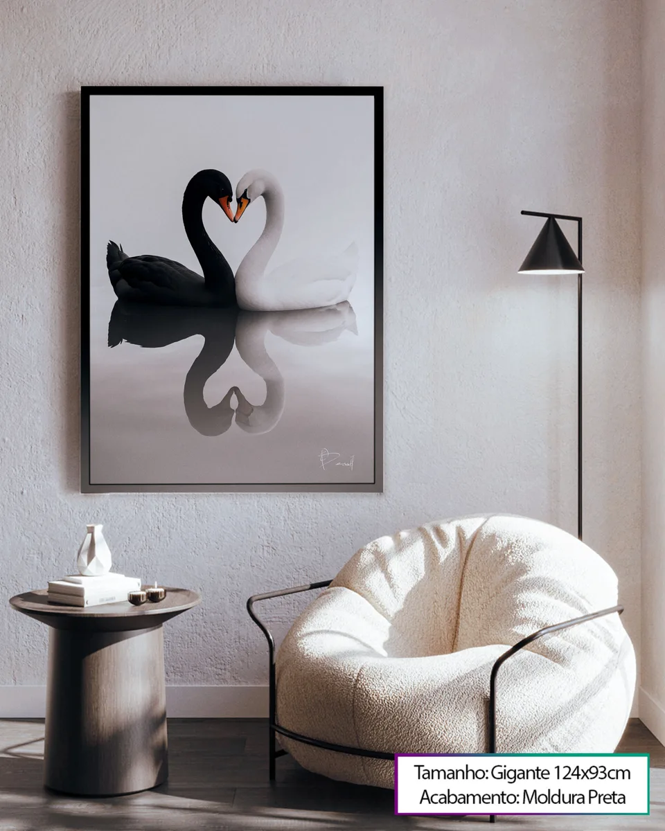 Quadro Cisnes Afetuosos — foto 2