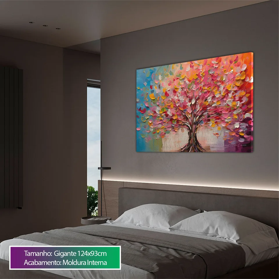 Quadro Árvore Explosão de Cores