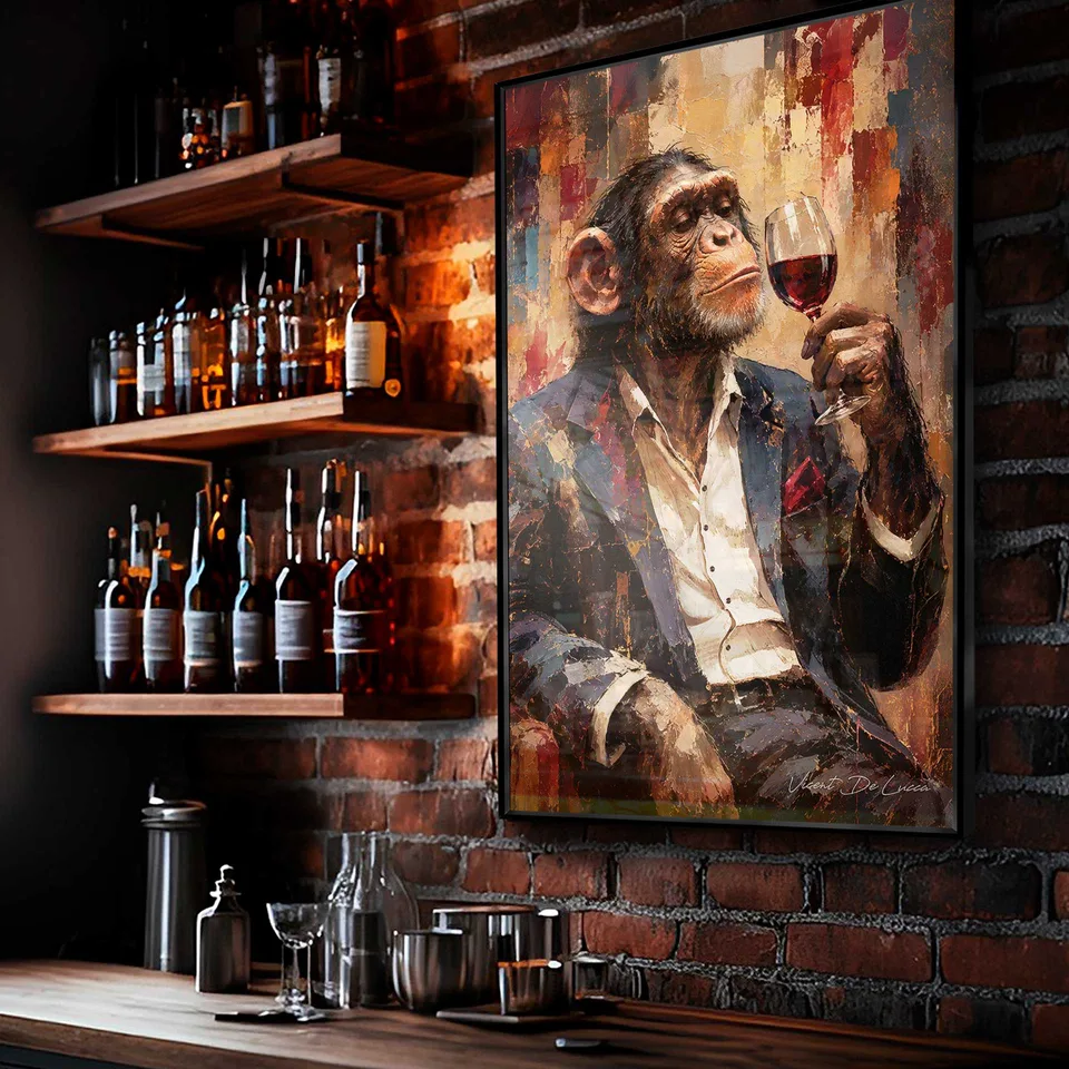 Quadro Macaco e o Vinho — foto 3