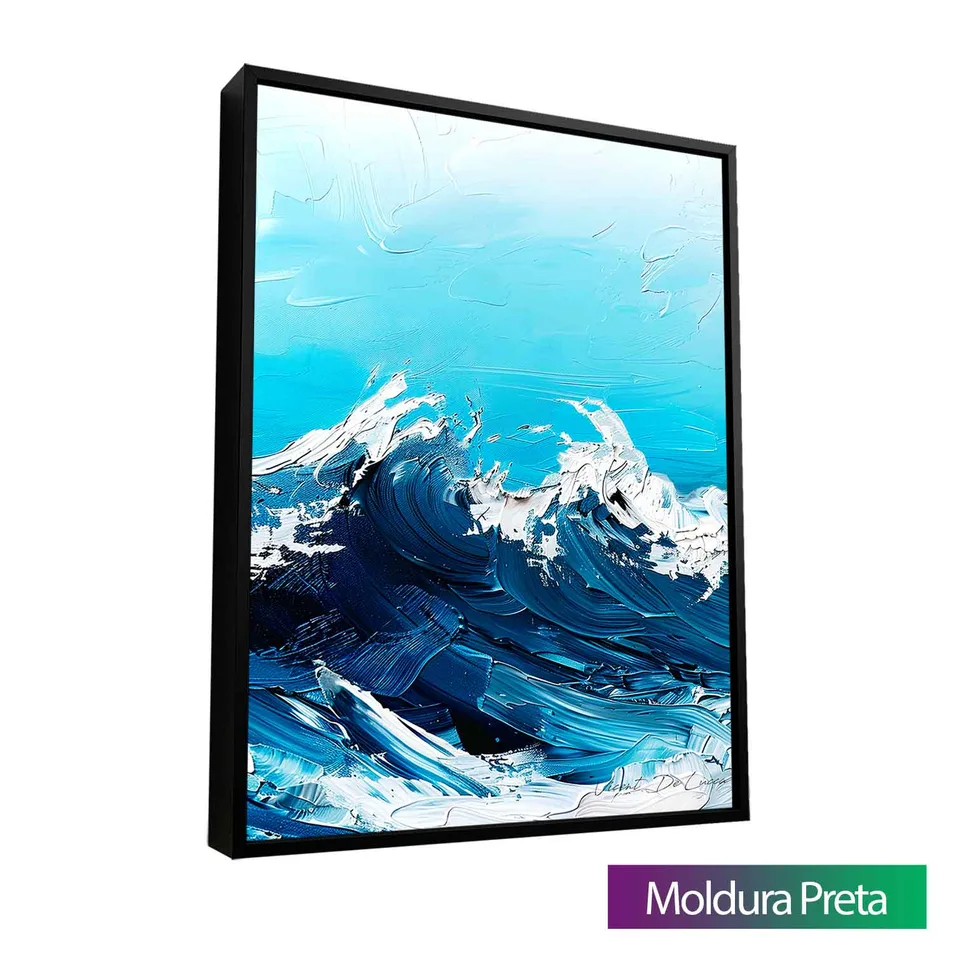 Quadro Abstrato Ondas Turbulentas — foto 12