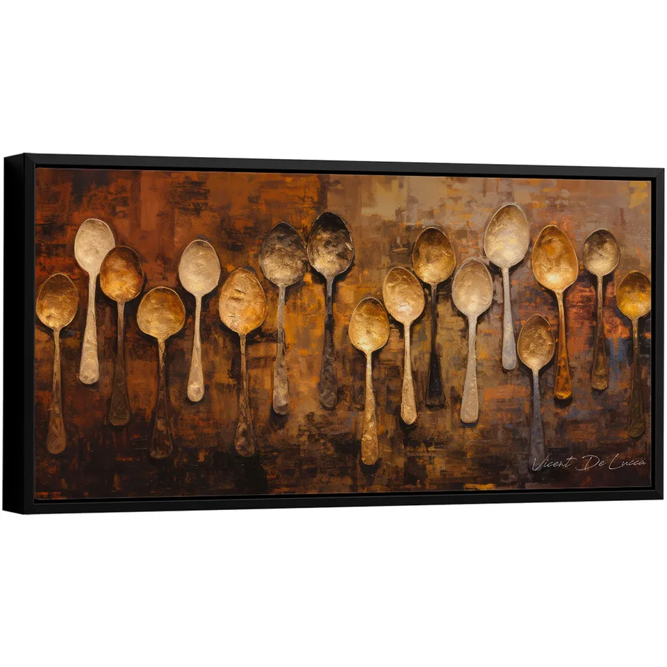 Quadro Colheres de Bronze - Quadros para Bares | QuadrosDecorativos.com