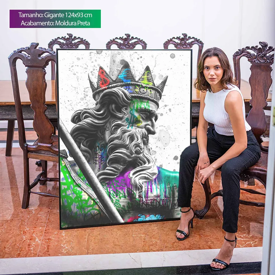 Quadro decorativo Poseidon Grafite Craig