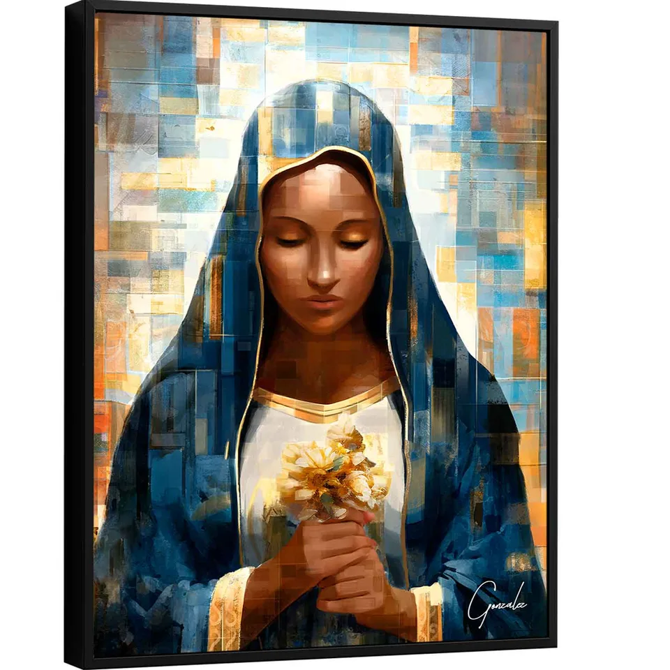 Quadro Nossa Senhora Aparecida Grid Art - Quadros para Quarto | QuadrosDecorativos.com
