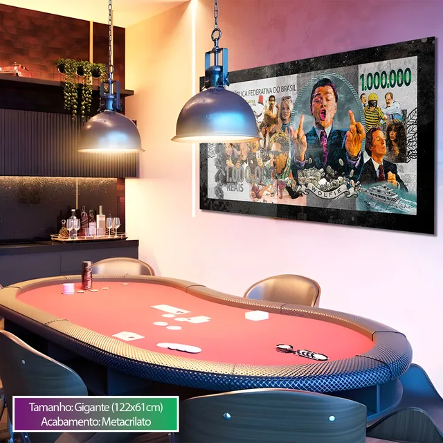 Quadro Nota de Wall Street em ambiente de tons neutros