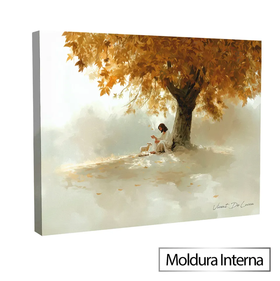 O Acolhimento de Cristo - Coleção Minimalista com Moldura Interna