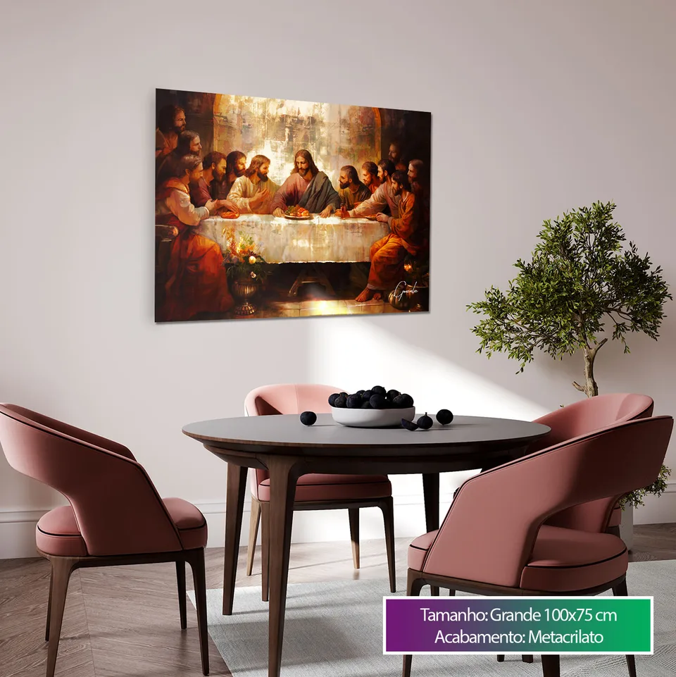Quadro Santa Ceia Strati D'Arte — foto 6