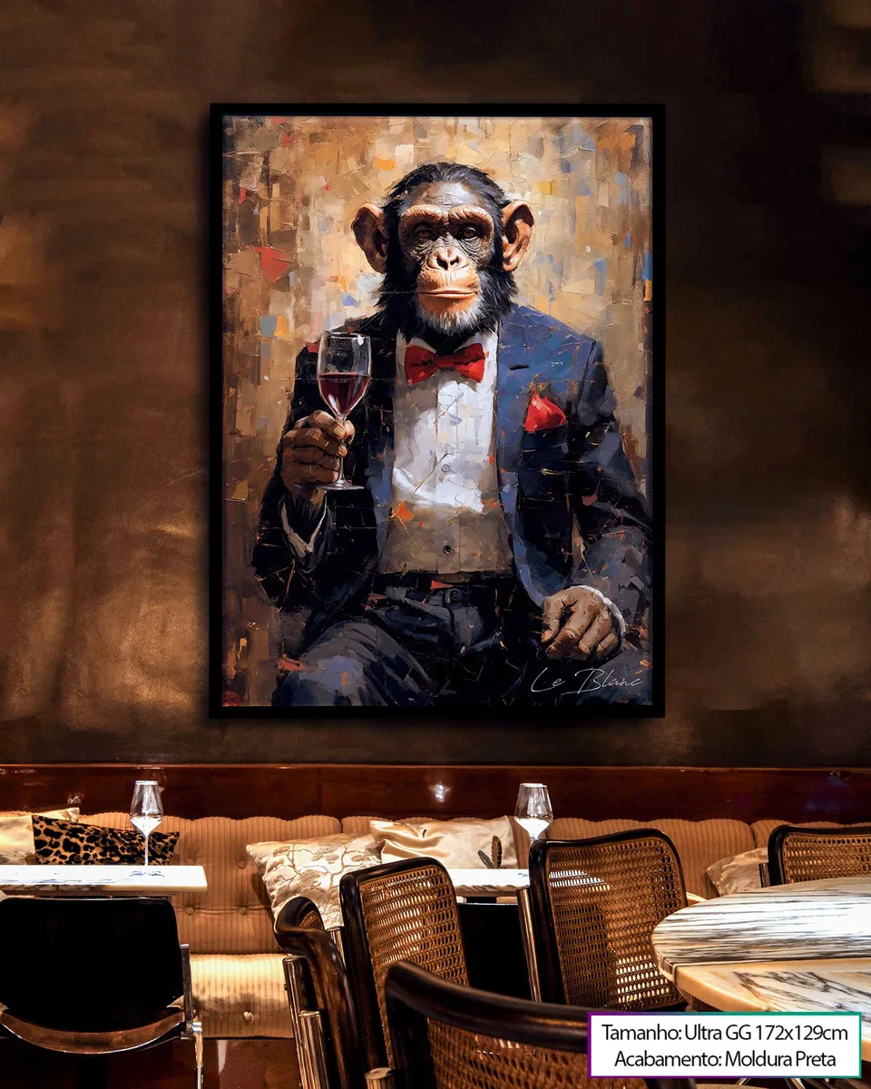 Quadro Macaco Sofisticado