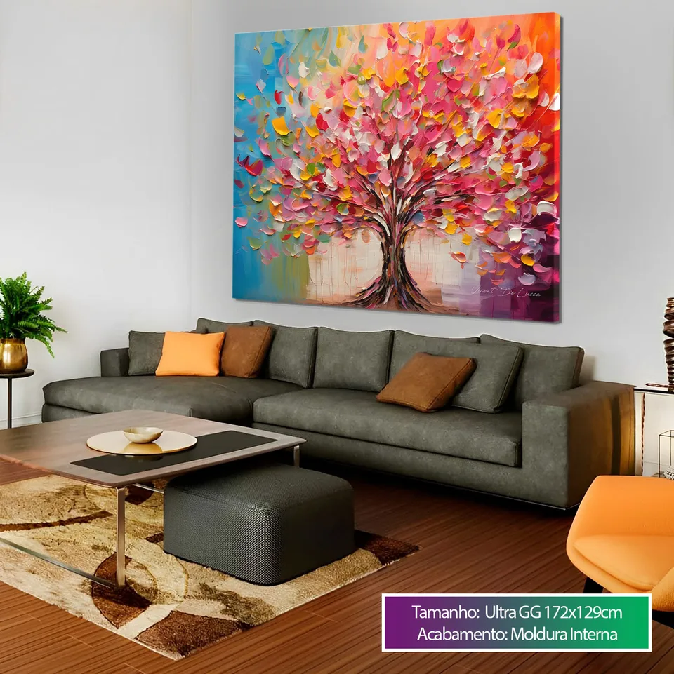 Quadro Árvore Explosão de Cores
