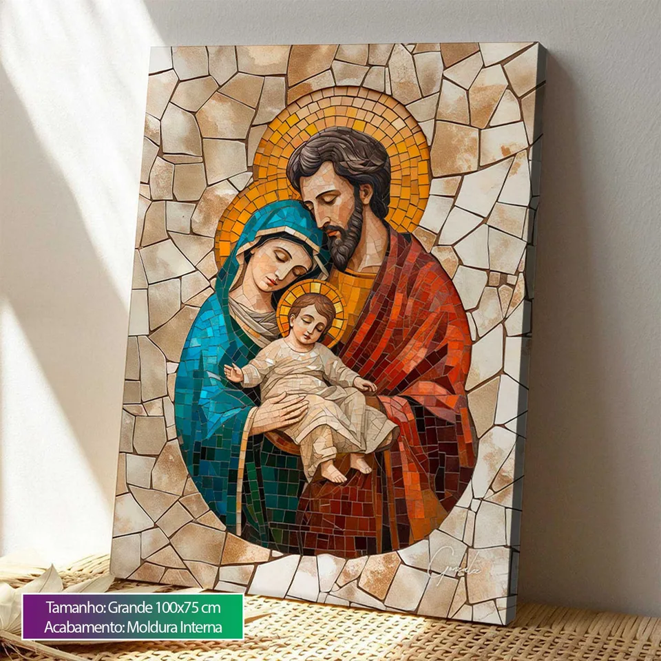 Quadro Sagrada Família Mosaico — foto 9