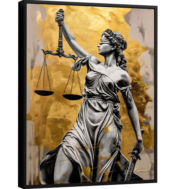 Quadro Themis Justiça de Ouro - Escritório de Advocacia | QuadrosDecorativos.com