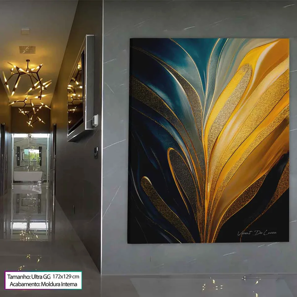 Quadro Abstrato Perene com moldura interna