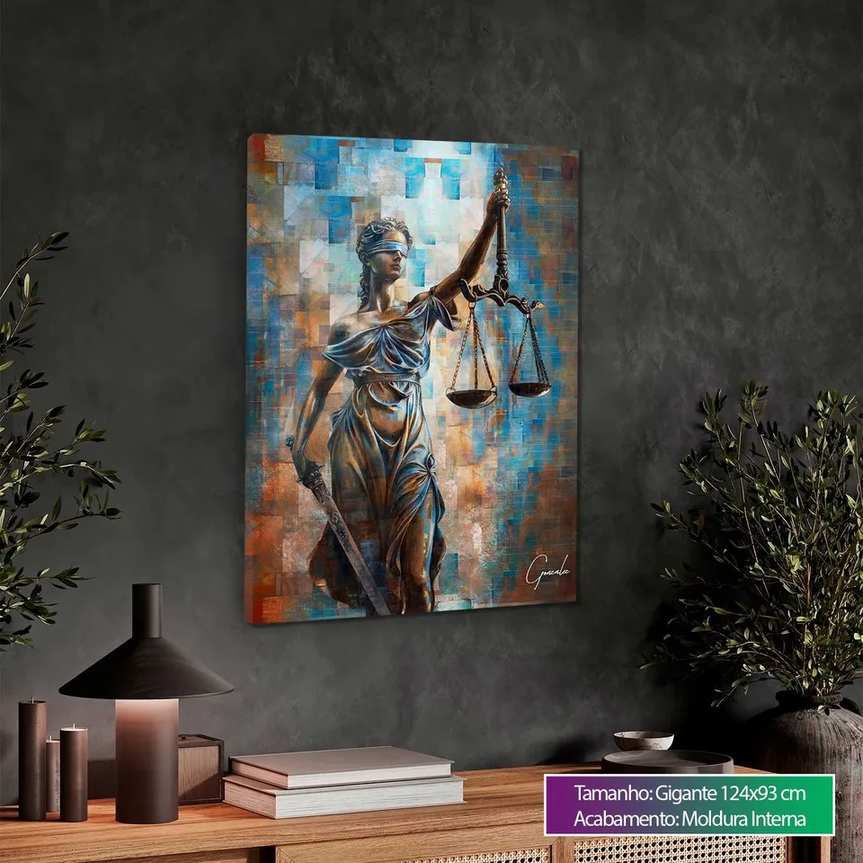 Quadro Deusa da Justiça Grid Art — foto 5