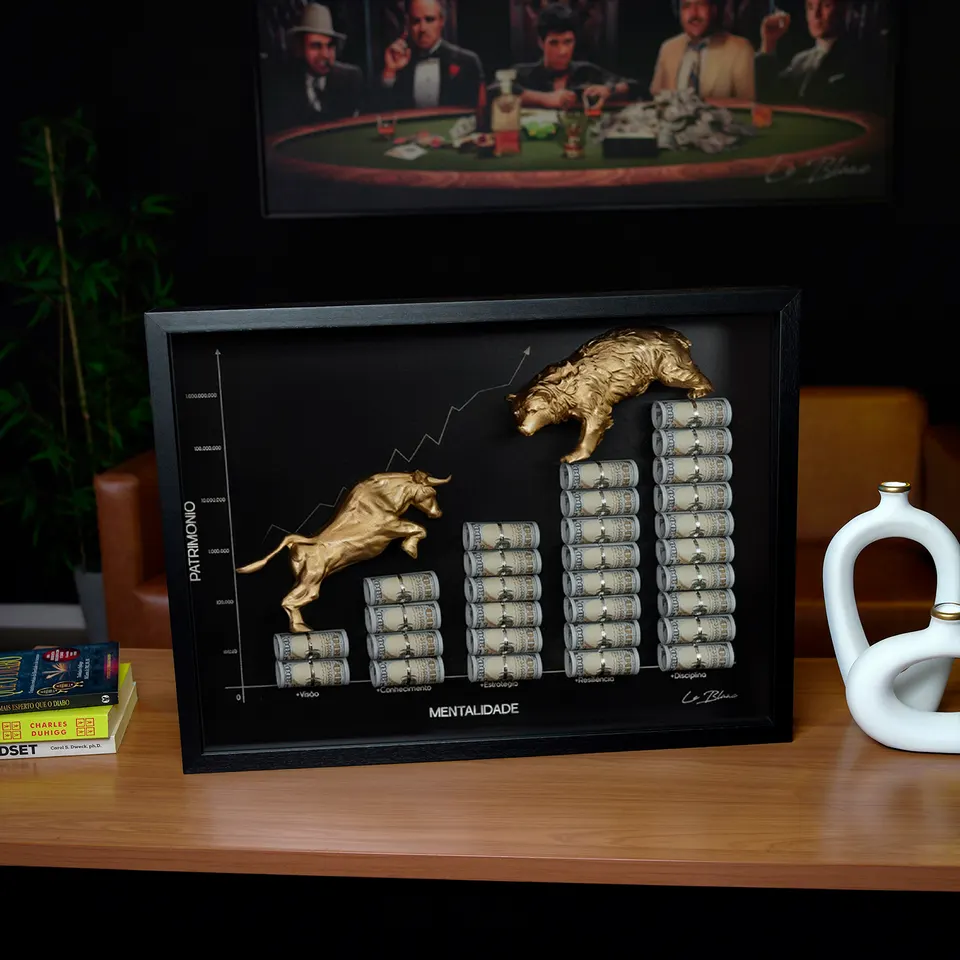 the golden financial chart — detalhe da textura e tons dourados
