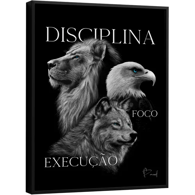 Quadro Disciplina, Execução e Foco - Escritório de Advocacia | QuadrosDecorativos.com