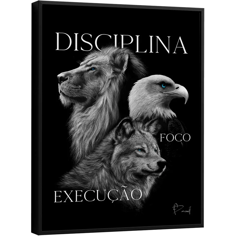 Quadro Disciplina, Execução e Foco - Escritório de Advocacia | QuadrosDecorativos.com