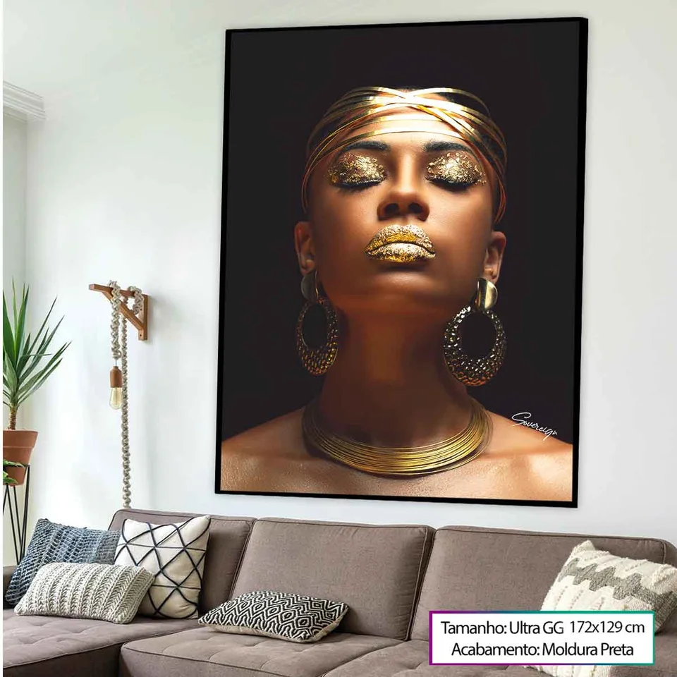Quadro decorativo Africana Luxo