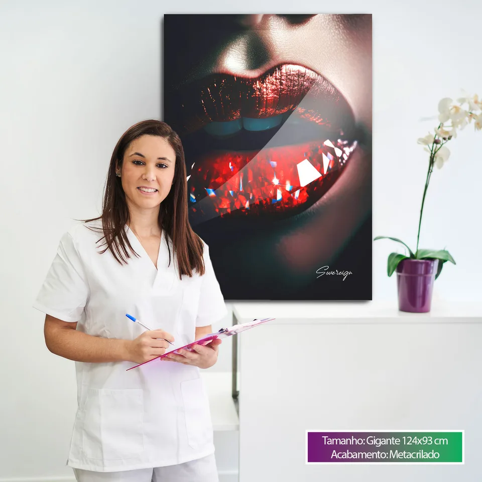 Quadro decorativo Boca de Cristal