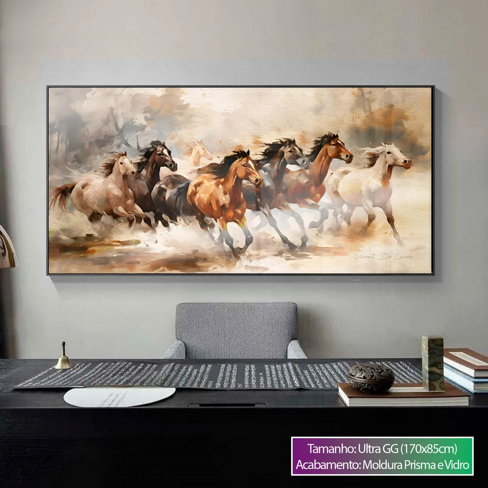 Quadro decorativo Cavalos Selvagens