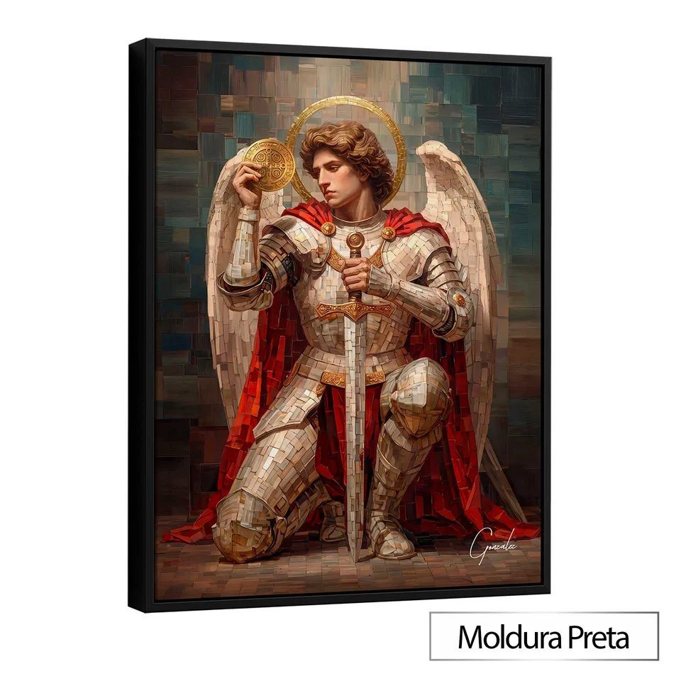 Quadro São Miguel e a Medalha de São Bento